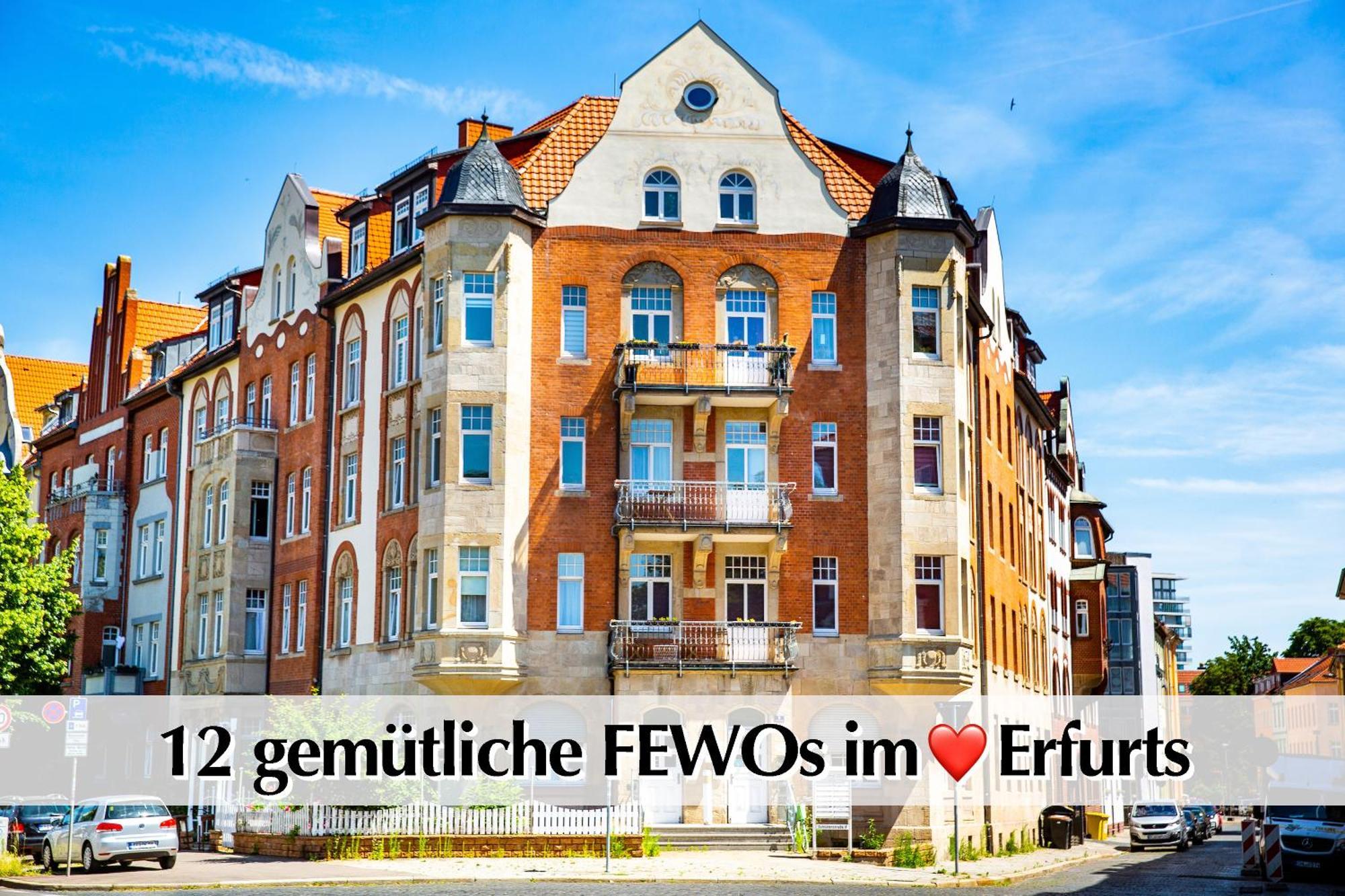 12 Fewos Im Jugendstilhaus Mit Aufzug, Terrasse, Kingsize-Bett, Smart-Tv, Etc Ерфурт Екстериор снимка