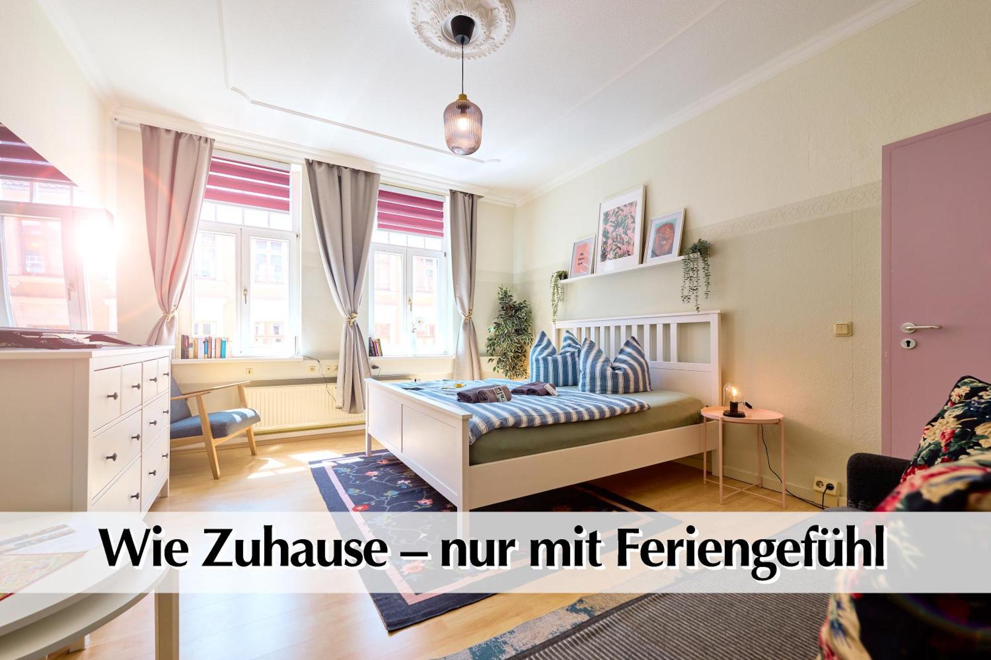 12 Fewos Im Jugendstilhaus Mit Aufzug, Terrasse, Kingsize-Bett, Smart-Tv, Etc Ерфурт Стая снимка