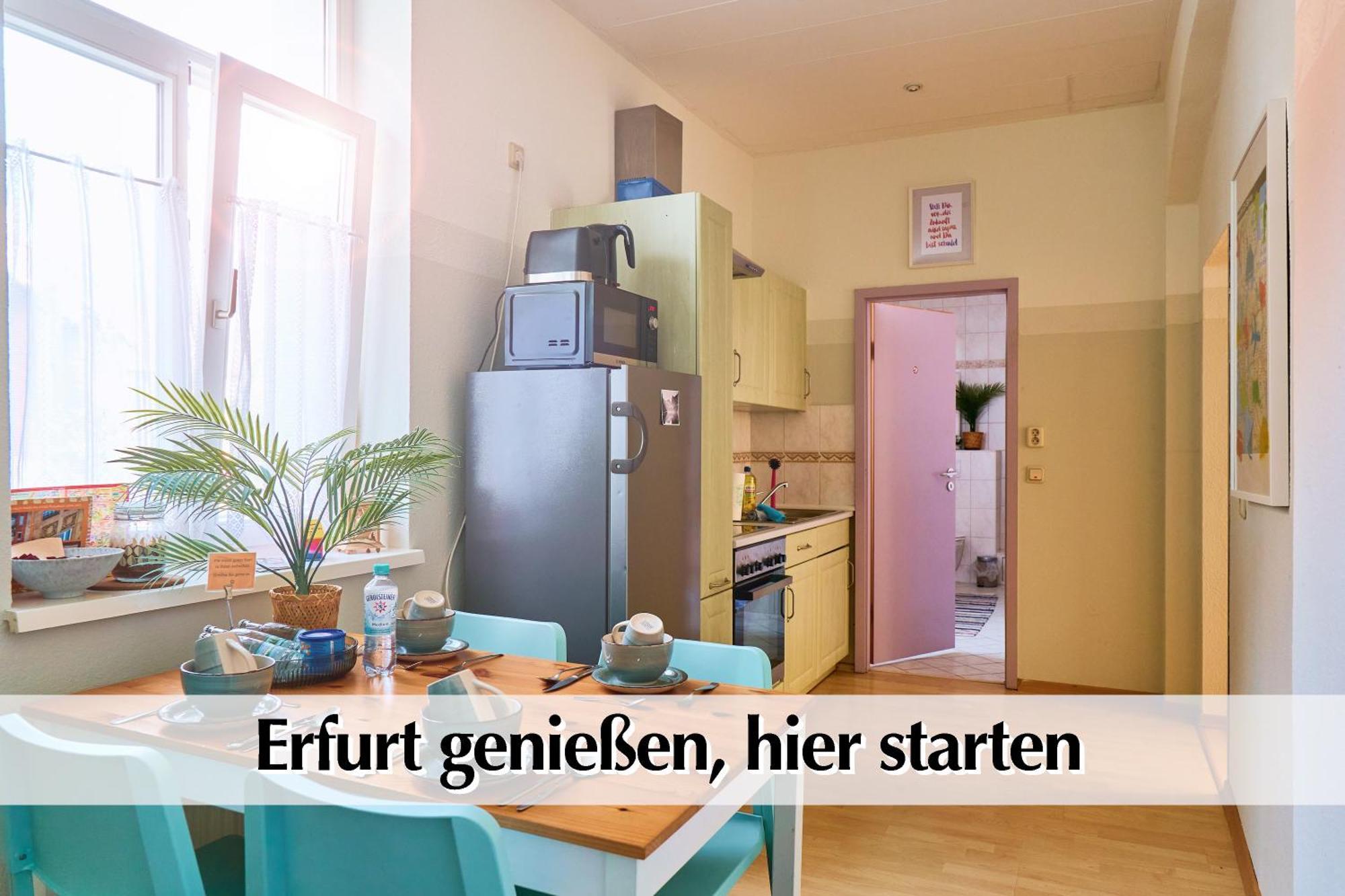 12 Fewos Im Jugendstilhaus Mit Aufzug, Terrasse, Kingsize-Bett, Smart-Tv, Etc Ерфурт Стая снимка