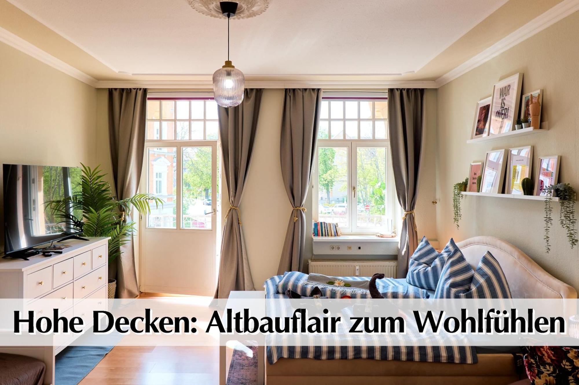 12 Fewos Im Jugendstilhaus Mit Aufzug, Terrasse, Kingsize-Bett, Smart-Tv, Etc Ерфурт Стая снимка